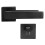 Adjustable Simple Black Lock Cylinder Handle Set 4