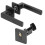 Adjustable Simple Black Lock Cylinder Handle Set 2