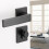 Adjustable Simple Black Lock Cylinder Handle Set 10