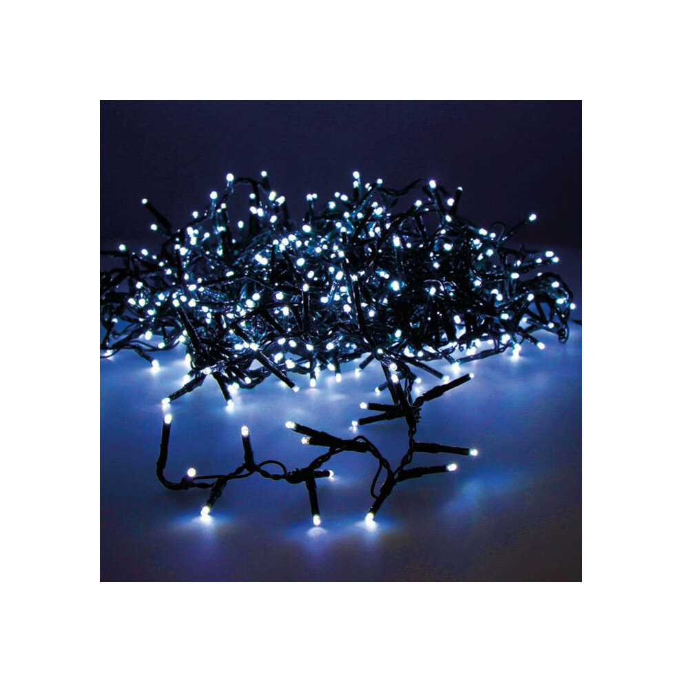 Lumineo 72252 Ghirlanda Led Compact Lampeggiante Cavo Verde, 16 M, Blu, Blu-image