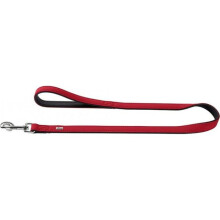 Guinzaglio per Cani - Hunter - Softie - Similpelle Nubuck - Nero/Rosso - Taglia M