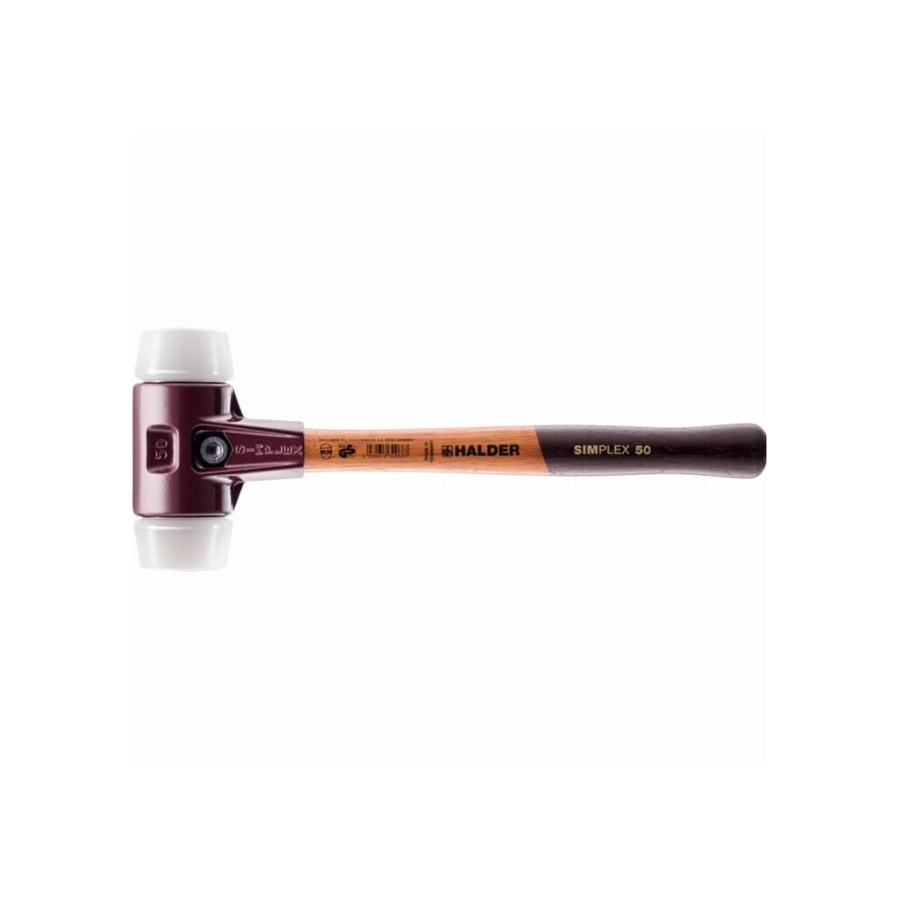 HALDER SIMPLEX Superplastic mallet with malleable cast iron housing and wooden handle - D=50 mm - 3007.050-image-OPC-PJMXNJJ-NEW
