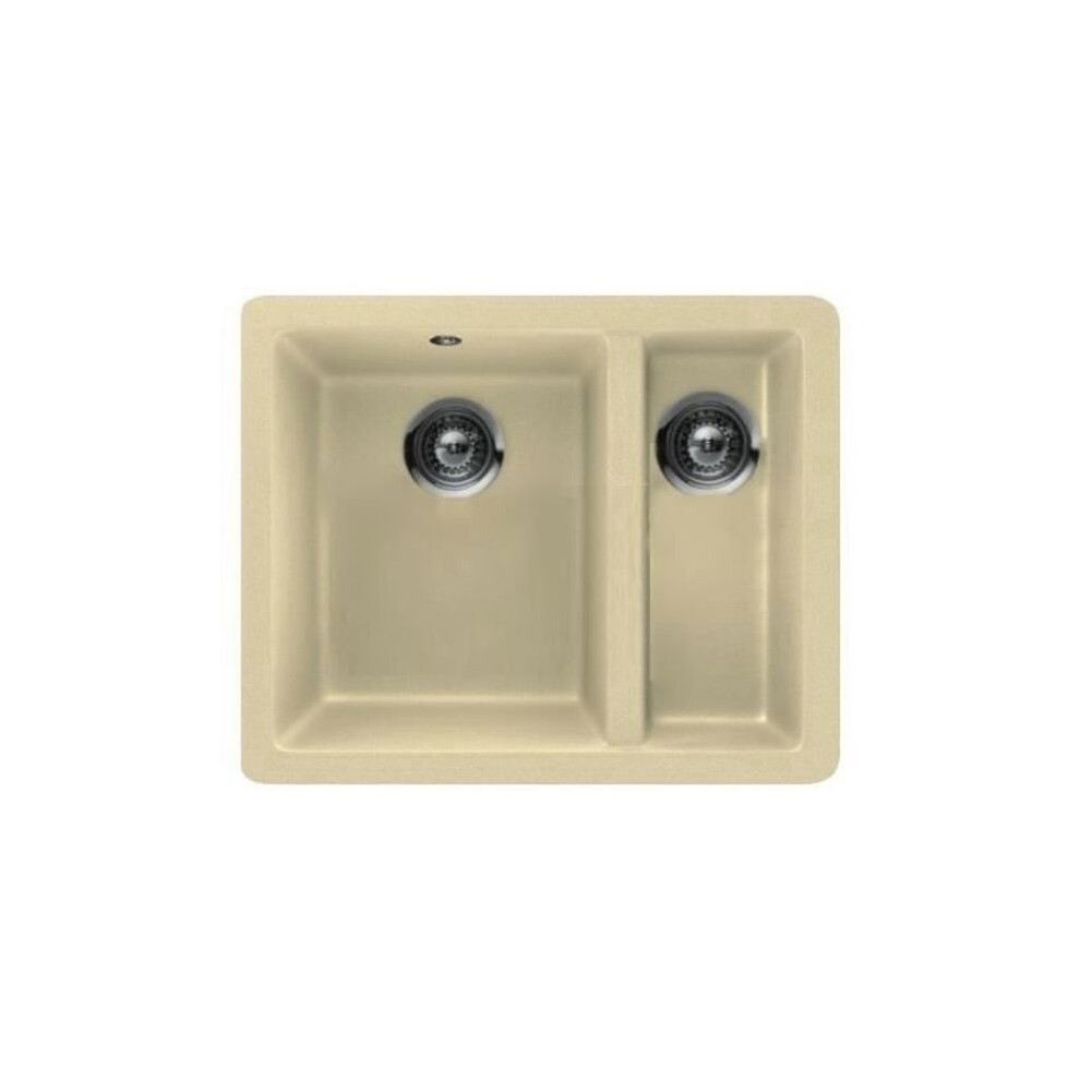 Teka Cream Sink - Radea 550.370 - Synthetic - Beige - 2 Bowls - Rectangular