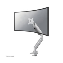 Bureauondersteuning - NewStar - NM-D775SILVERPLUS - Kantelbaar - Voor schermen tot 49 inch - Klem/doorvoer