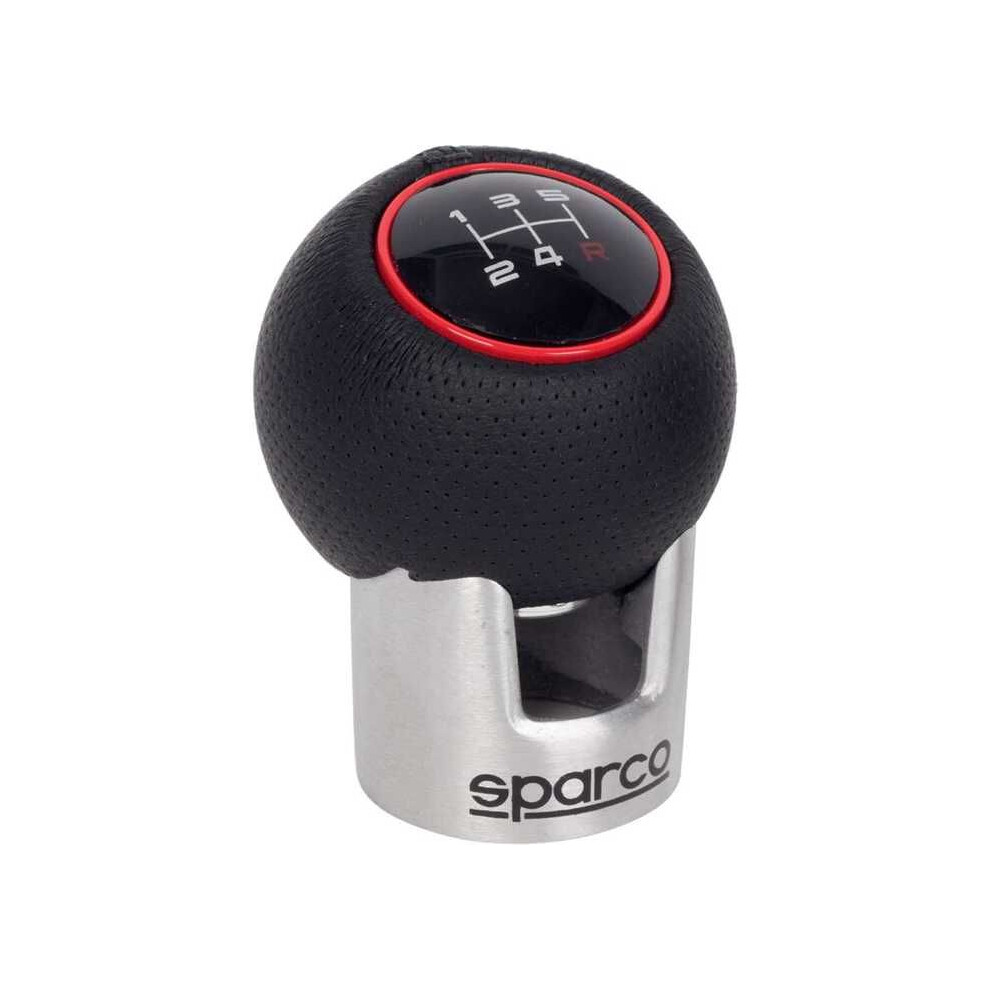 Sparco Manual Gear Shift Knob Lazio Black/Red Universal - Image 2
