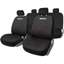 Fodere per seggiolino - SPARCO - Corsa - Nero/Rosso - Universali - Comfort in poliesteri