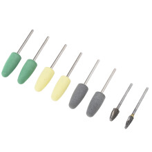 8 piezas de fresas para pulir dientes de resina curada con luz, de 2.35 mm, plateadas
