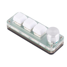 OSU Teclado numérico acrílico USB RGB de 3 teclas, cable extraíble