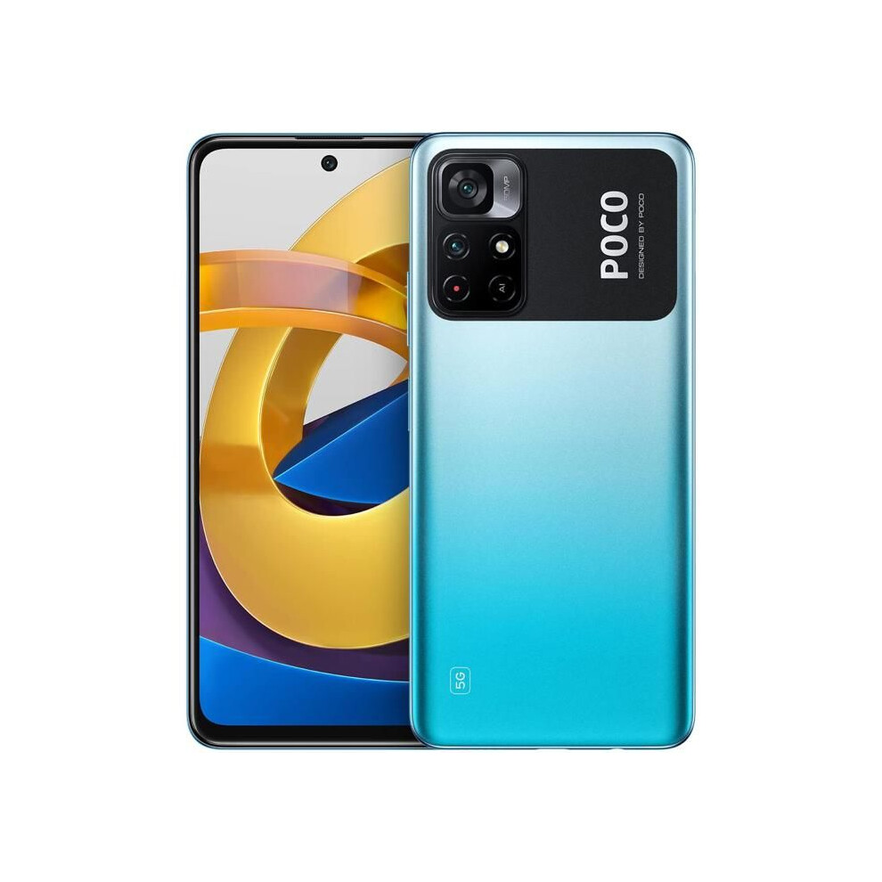 Poco M4 Pro - Smartphone 5G, 4GB Ram 64GB Rom, 6Nm Mediatek Dimensity 810, 90Hz 6.6'' Fhd+ Dot Display, 64MP Ai Quad Camera, 5000 Mah, 33W Pro Fast Charging, Miui 12.5 Per Poco, Android 11 - Blu-image