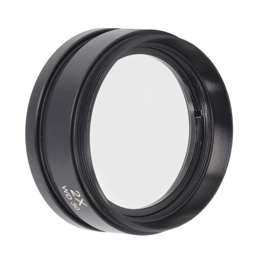 Auxiliary Objective Lens WD30 2X Aluminium Alloy for Stereo Microscope 2
