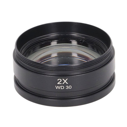 Auxiliary Objective Lens WD30 2X Aluminium Alloy for Stereo Microscope 1