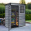 Birchtree (Pent 5X3FT) Plastic Garden Shed with Floor Lockable Wood Grain 1