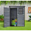 Birchtree (Pent 5X3FT) Plastic Garden Shed with Floor Lockable Wood Grain 6