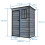 Birchtree (Pent 5X3FT) Plastic Garden Shed with Floor Lockable Wood Grain 7