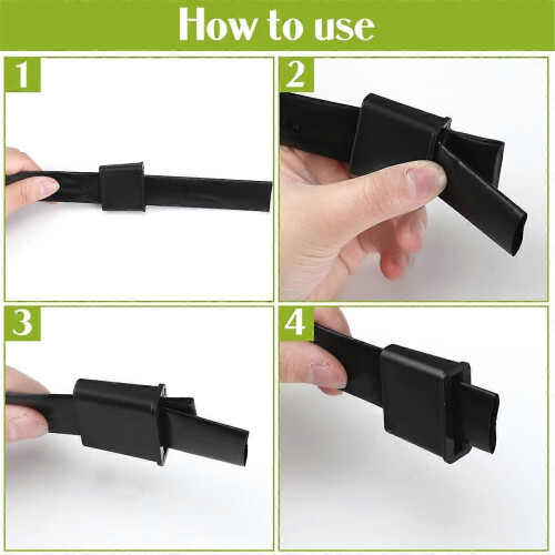 100 Pieces Folding Drip Tape Row End compatible for Drip System and Garden 2