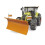 Bruder Claas Axion 950 mit Schneeketten und Planierraupe 3