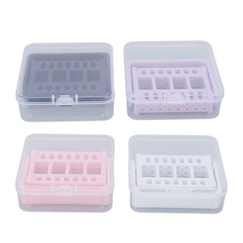 4er-Set Nagelbohrer-Halter Ständer Schwarz/Weiß Größe 1