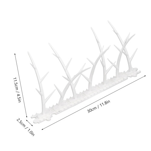 30 cm Vogelschutzspikes, 11,5 cm hoch, 2,5 cm Basisfarbe. 2