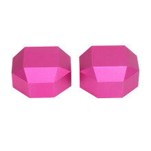 Caja de tiza octogonal de 2 capas rosa D3.5xH3.5cm