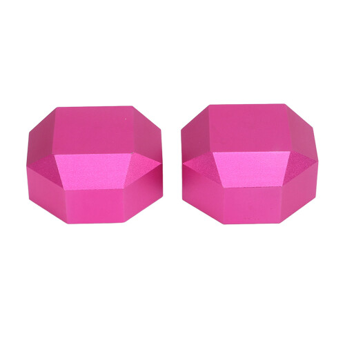 Caja de tiza octogonal de 2 capas rosa D3.5xH3.5cm