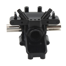 RC Auto Kunststoff Oberes und Unteres Getriebeabdeckung Edelstahl Differentialset für Wltoys 1242812427 ferngesteuerte Autos
