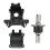 Getriebe Ober-/Unterabdeckung Diff 12428 Schwarz 50g 2