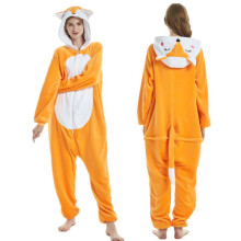 (Fox, L) Adult Unisex Animal Onesie Jumpsuit Lounge Wear Kigurumi Dress Fancy Pyjamas