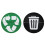 18Pcs Dustbin Sticker Sign Decal SelfAdhesive 14