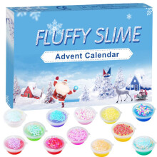(C) Advent Fluffy Slime Calendar 24 Days Countdown To Christmas Xmas Girls Gift Kids