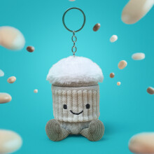 (Coffee Cup) Plush Animal Keychain Super Soft Pp Cotton Bag Charm For Gift Kids