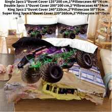 (Style E Single) Jam Monster Single Bedding Set Single Adult Kid Bedroom Print 3d Duvetcover