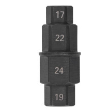Llave de husillo para la rueda delantera de la motocicleta 17mm 19mm 22mm 24mm herramienta negra de alta resistencia