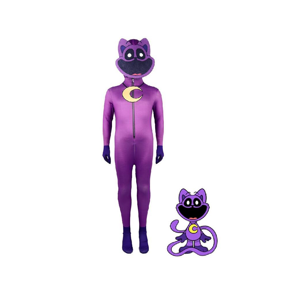(, Child 120) Smiling Poppy Playtime Critters Cosplay Costume Kids Adult Halloween Jumpsuit Purple