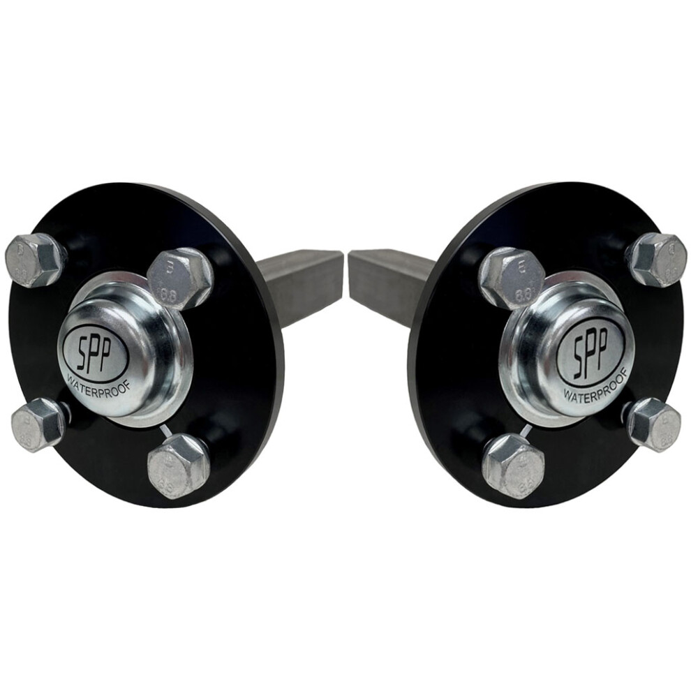 2 - Hub & Stub Axles Quad Atv Trailer - 4 Stud 100Mm Pcd 40X40mm High Speed