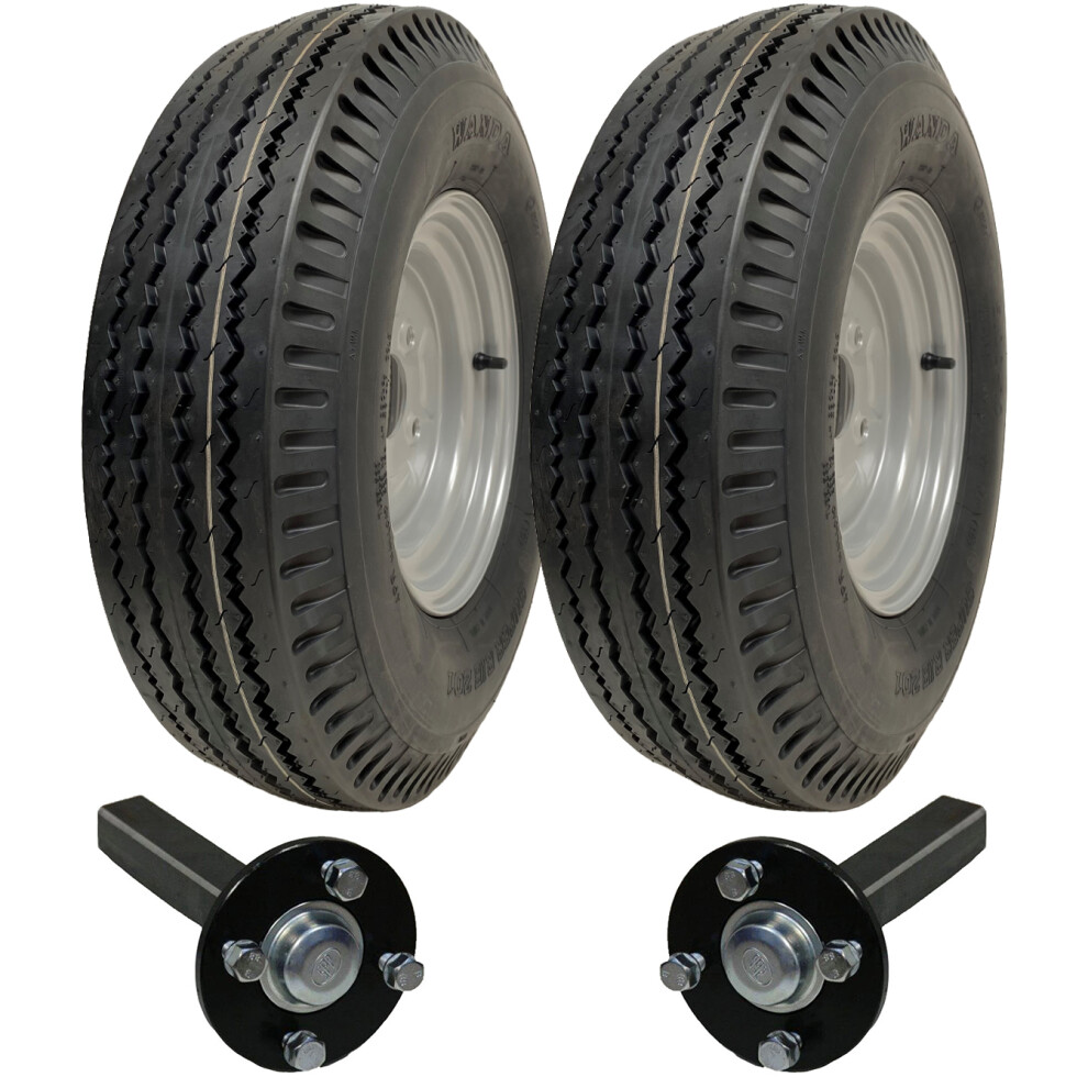 5.00-10 High Speed Trailer Kit Road Legal 500X10 Wheels & Hub & Stub Axles 710Kg 5060462569182