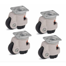 4er Set - Nivellierrolle 45mm Rad Blickle Rolle 180kg Tragkraft HRP-POA 45G