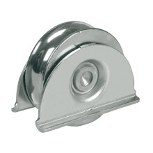 Roue ronde à rainures de 80 mm 20,5 mm dans un support enrobé