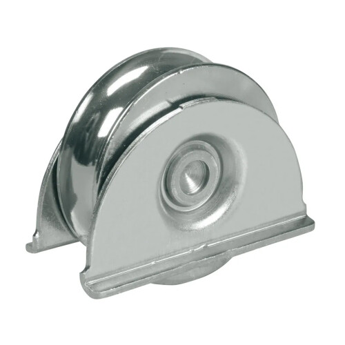 80mm Round groove wheel 20.5mm in countersunk bracket