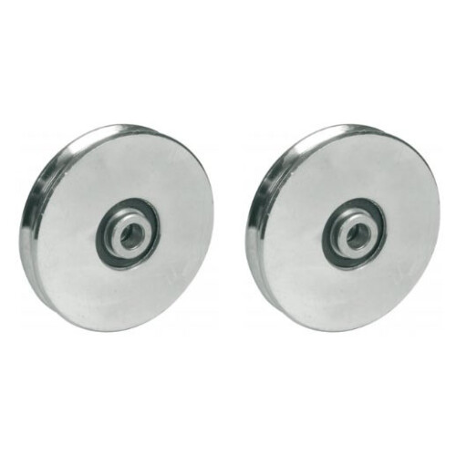 100mm Rundrillenrad mit 8mm Rille für Kabel - 2er Set
