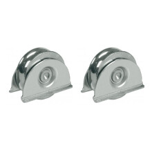 100mm Rundrillenrad 16,5mm Rille in versenkter Halterung - 2er Set