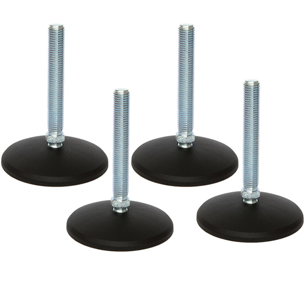 Ec1987 M10x90 Zinc Plated Levelling Feet, 50Mm Plastic Base, 470Kg Capacity, Set Of 42 Â Tilting 20 For Uneven Floors 5056116826428