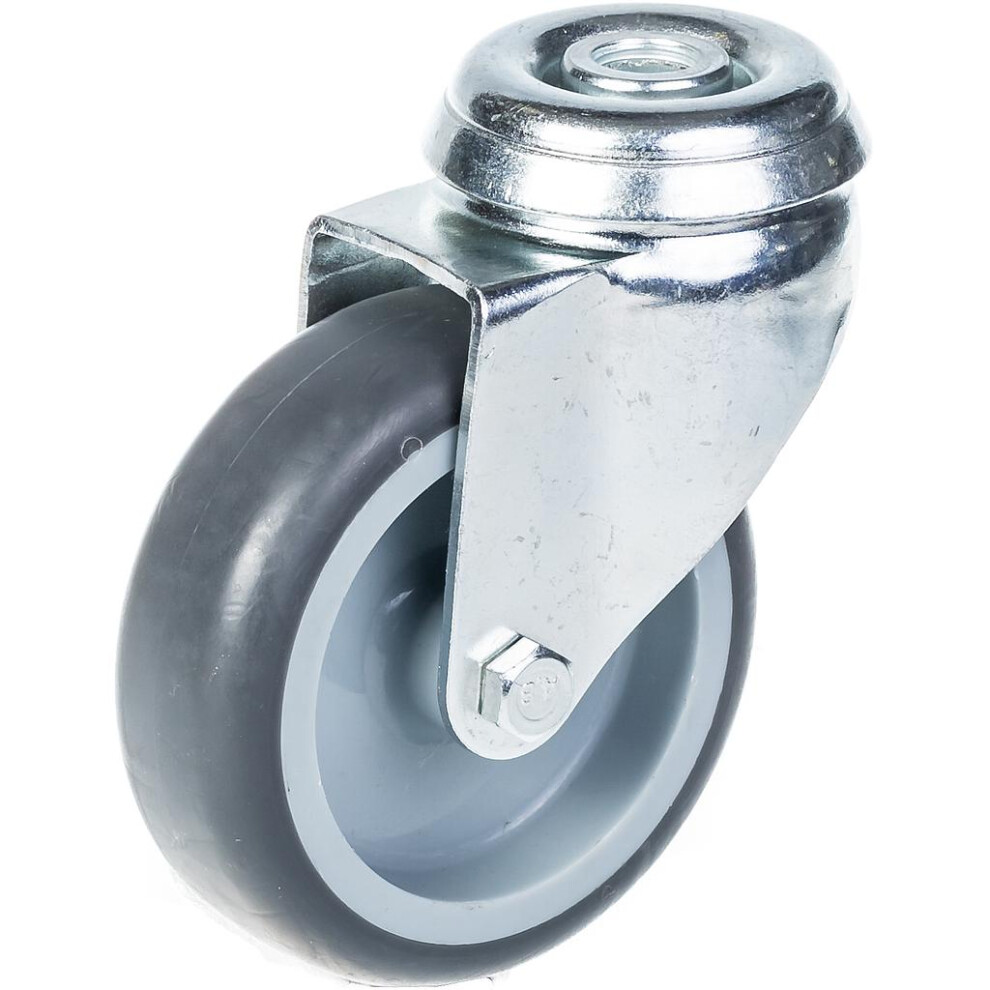 75Mm 3" Castor Grey Rubber Tyre, Swivel, 60Kg Capacity 5056116820471
