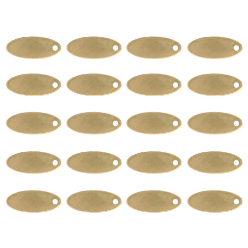 20pcs Stainless Steel Oval Pendant DIY Dog Tags 1