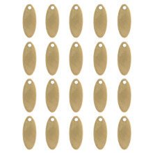 20pcs Stainless Steel Oval Pendant DIY Dog Tags