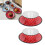 4Pcs Salad Dish Set Red Dots Imitation Porcelain 9