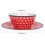 4Pcs Salad Dish Set Red Dots Imitation Porcelain 15