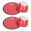 4Pcs Salad Dish Set Red Dots Imitation Porcelain 8