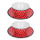 4Pcs Salad Dish Set Red Dots Imitation Porcelain 5