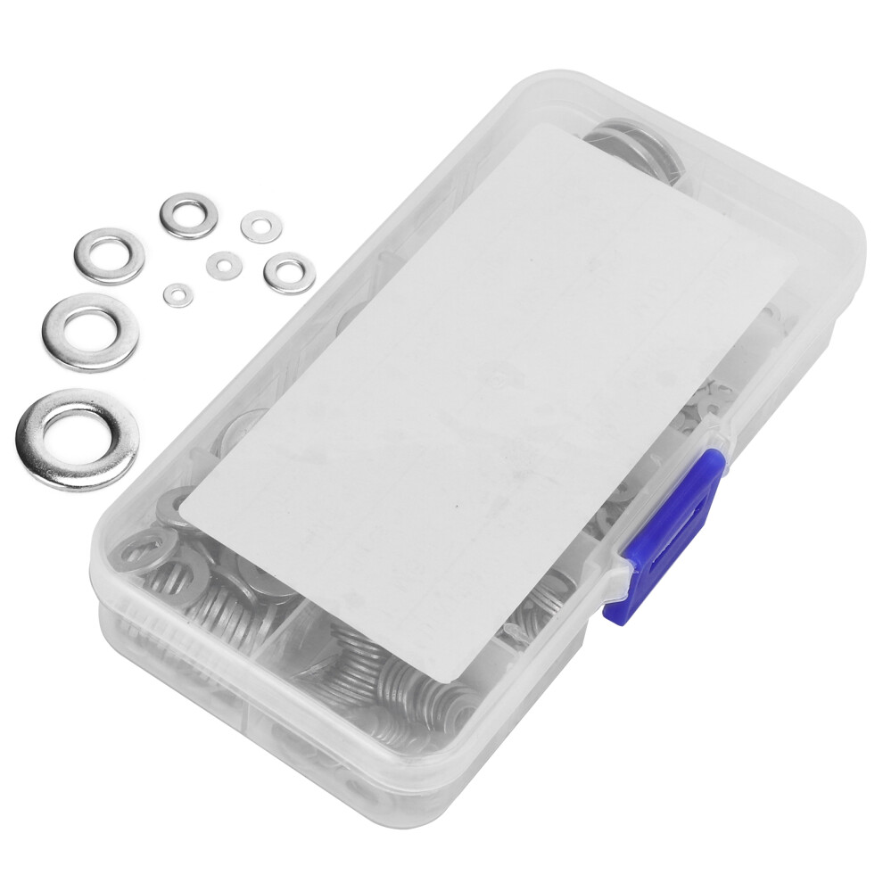 360PCS Stainless Steel Flat Washer 8 Size Sealing-image-OPC-PJN2K8B-NEW