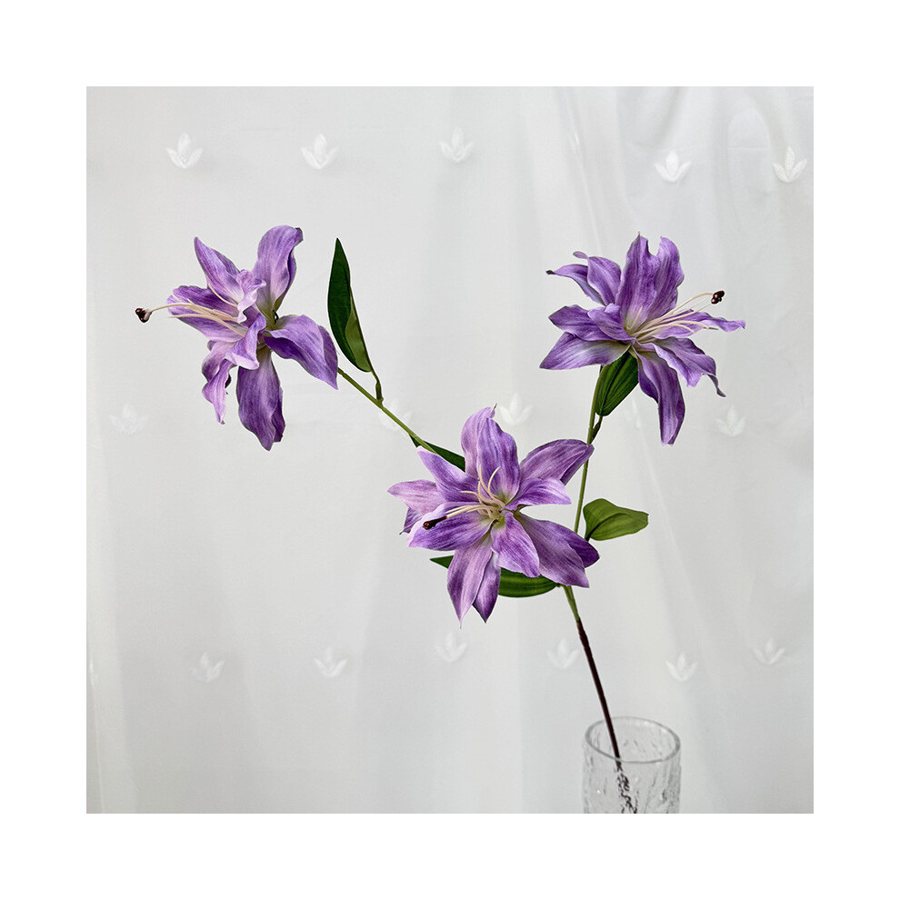 (Violet) Lilium Brownii Artificial Var Viridulum For Wedding Decor And Photography Props-image-OPC-PJN557C-NEW